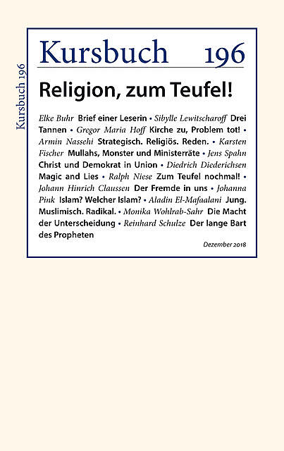 Kursbuch 196 – Religion, zum Teufel, Armin Nassehi, Peter Felixberger