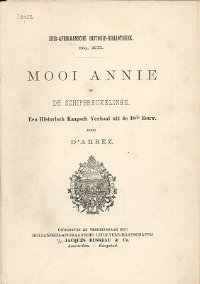 Mooi Annie of de schipbreukelinge, Joan Frederik van Oordt