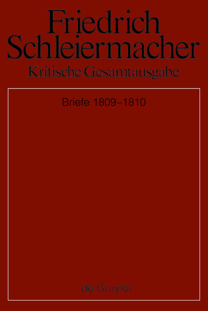 Briefwechsel 1809–1810, Friedrich Daniel Ernst