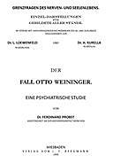 Der Fall Otto Weininger: Eine psychiatrische Studie, Ferdinand Probst