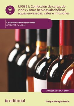 Confección de cartas de vinos, otras bebidas alcohólicas, aguas envasadas, cafés e infusiones. HOTR0209, Enrique Malagón Terrón