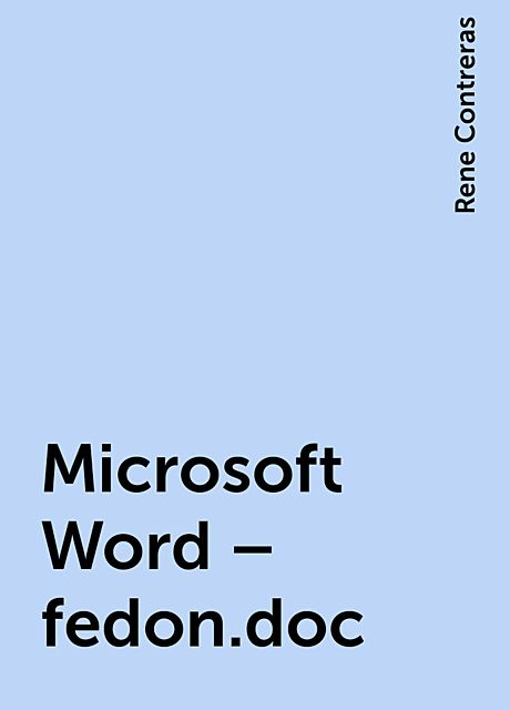Microsoft Word – fedon.doc, Rene Contreras