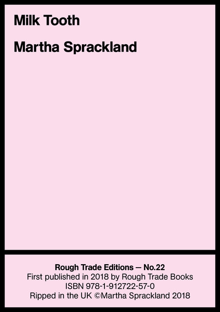 Milk Tooth, Martha Sprackland