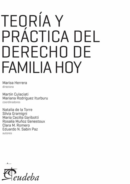 Teoría y práctica del derecho de familia hoy, Marisa Herrera