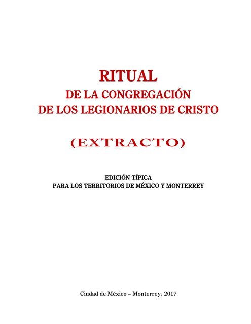 EXTRACTO del Ritual LC Edición típica para México, cmoreno