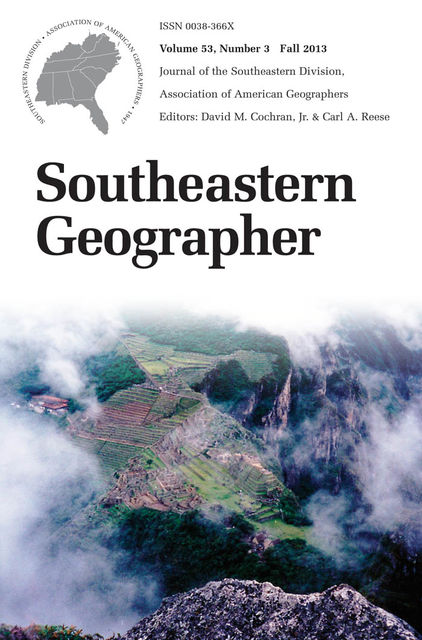 Southeastern Geographer, David Cochran, Carl A. Reese