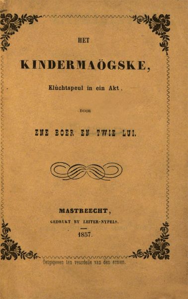Het kindermaögske, klúchtspeul in ein akt (onder ps. ene boer en twie lui), A. Loisel en H. Naus, G.D. Franquinet