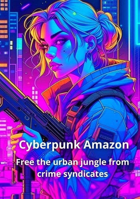 Cyberpunk amazon. Free the urban jungle from crime syndicates, Elena Korn, Kandinsky Neural Net