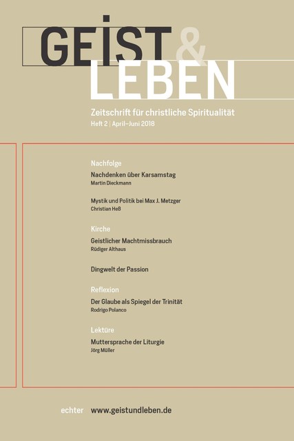 Geist & Leben 2/2018, Echter Verlag