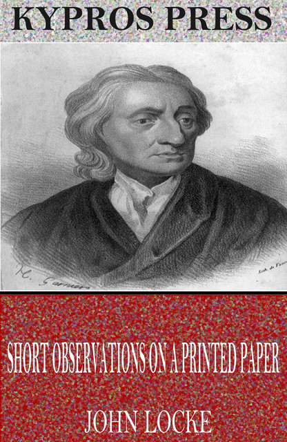 Short Observations on a Printed Paper, John Locke