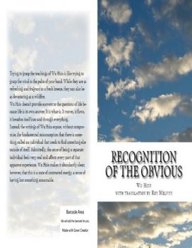Recognition of the Obvious, Roy Melvyn, Wu Hsin
