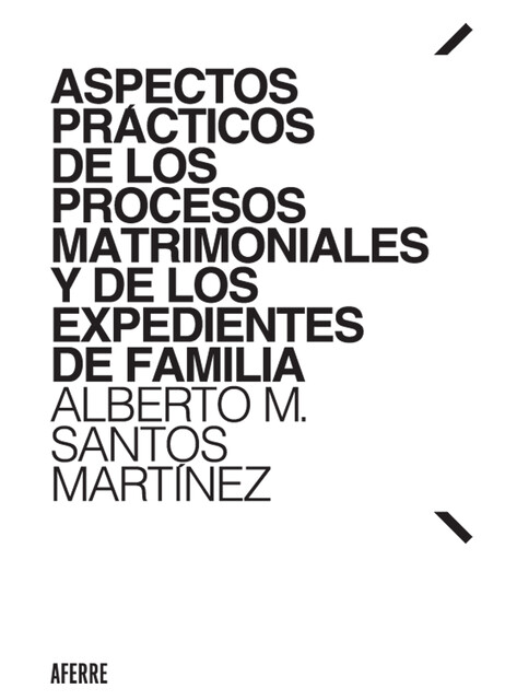 Aspectos prácticos de los procesos matrimoniales y de los expedientes de familia, Alberto M. Santos Martínez