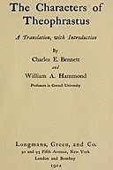The Characters of Theophrastus A Translation, with Introduction, Theophrastus