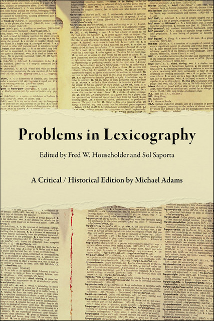 Problems in Lexicography, Michael Adams