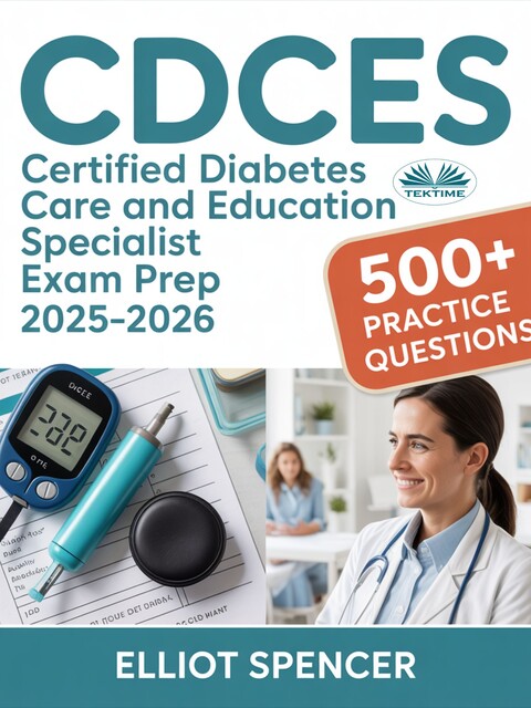 CDCES Certified Diabetes Care And Education Specialist Exam Prep 2025–2026-Study Guide With 500+ Practice Questions, Detailed Answer Explanations & Proven Test-Taking Strategy, Elliot Spencer