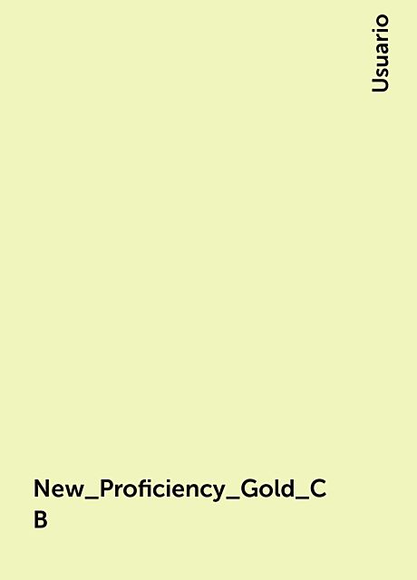 New_Proficiency_Gold_CB, Usuario