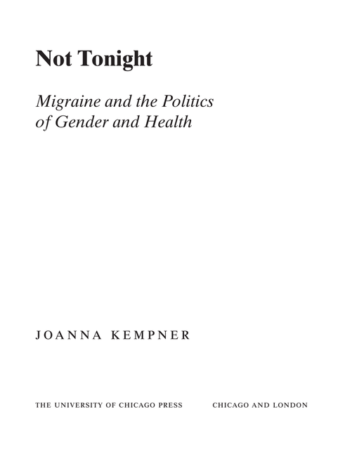 Not Tonight, Joanna Kempner