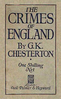 The Crimes of England, Gilbert Keith Chesterton