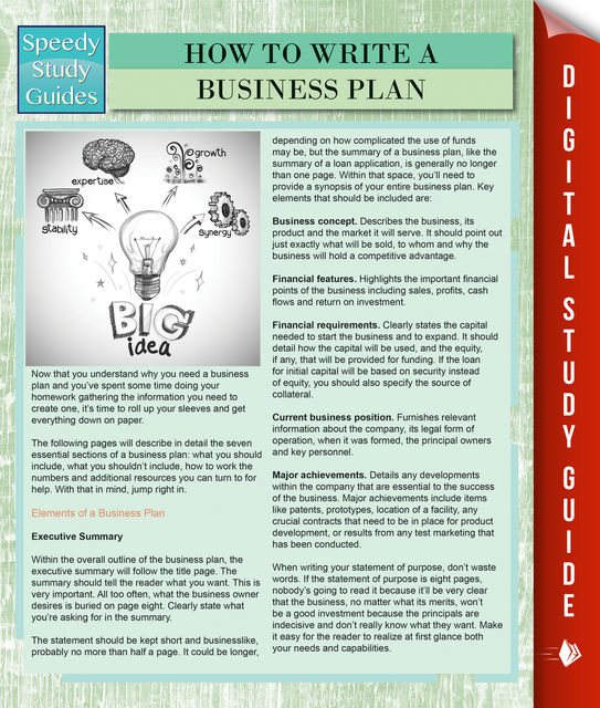 How To Write A Business Plan (Speedy Study Guides), Speedy Publishing