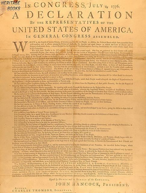 The Declaration of Independence of the United States of America, Thomas Jefferson, Pauline Nealy