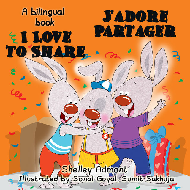 I Love to Share J'adore Partager, KidKiddos Books, Shelley Admont
