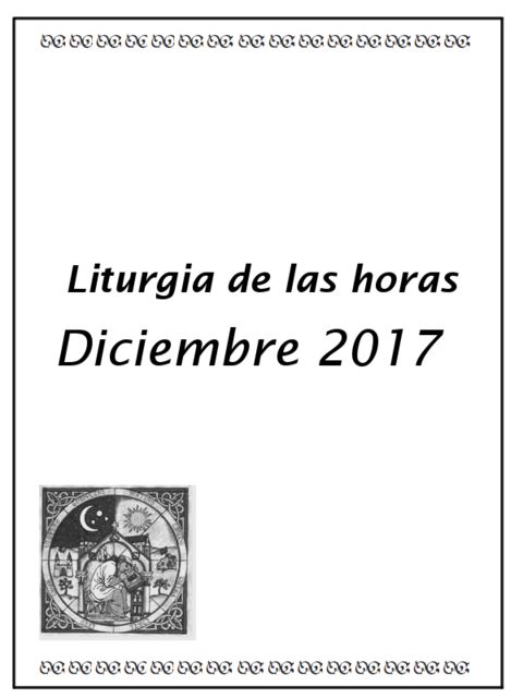 Diciembre 2017, www. liturgiadelashoras. com. ar