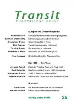 Transit 35. Europäische Revue, Timothy Snyder, Heidemarie Uhl, Aleksander Smolar