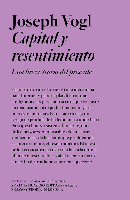 Capital y resentimiento, Joseph Vogl