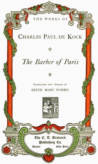 The Barber of Paris, Paul de Kock