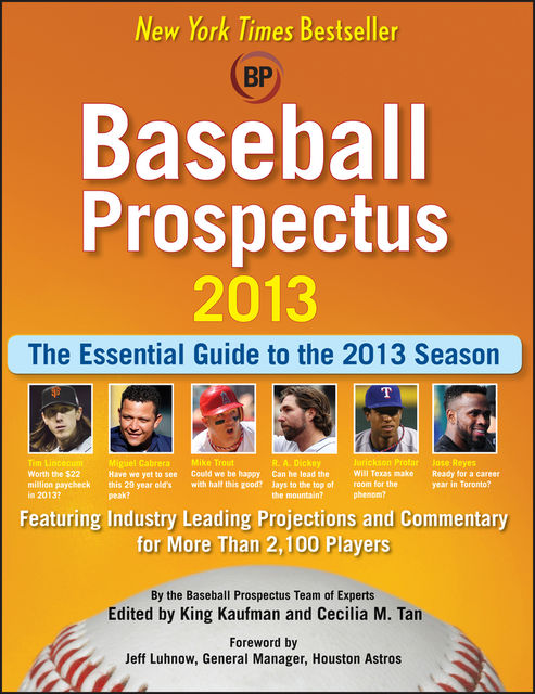 Baseball Prospectus 2013, Cecilia Tan, King Kaufman