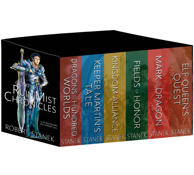 Boxed Set Ruin Mist Chronicles: Dragons of the Hundred Worlds, Keeper Martin's Tale, Kingdom Alliance, Fields of Honor, Mark of the Dragon, Elf Queen's Quest, Robert Stanek