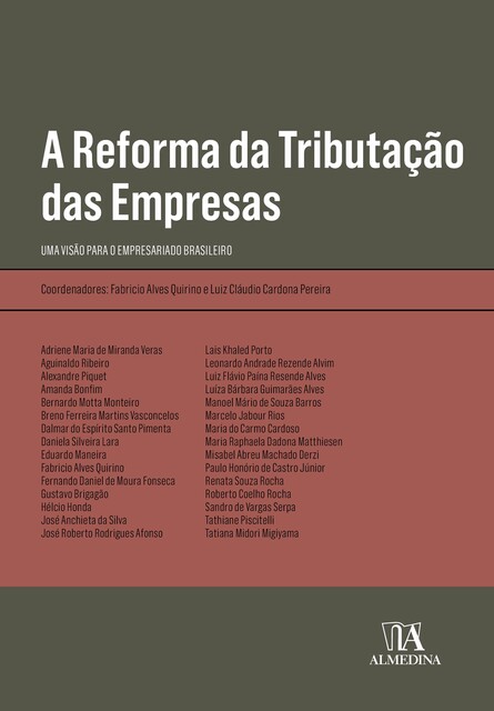 A reforma da tributação das empresas, Fabricio Alves Quirino, Luiz Cláudio Cardona Pereira