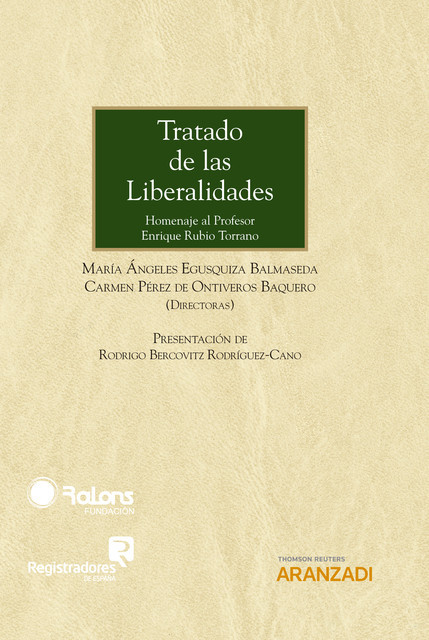 Tratado de las liberalidades, Carmen Pérez de Ontiveros Baquero, Mª Ángeles Egusquiza Balmaseda