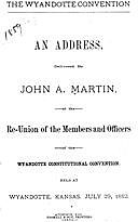 The Wyandotte Convention: an address, John Martin