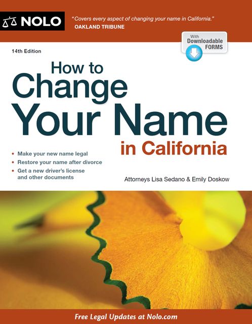How to Change Your Name in California, Emily Doskow, Lisa Sedano