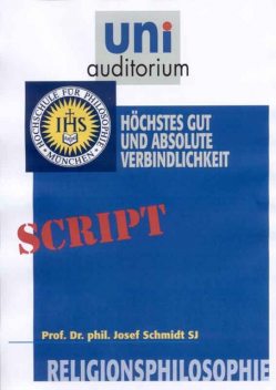 Religionsphilosophie, Teil 3, Josef Schmidt