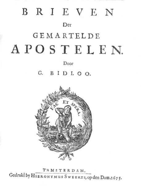 Brieven der gemartelde apostelen, Govert Bidloo