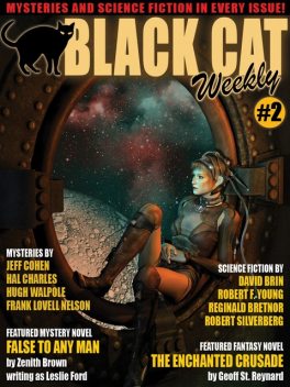 Black Cat Weekly #2, David Brin, Robert F.Young, Robert Silverberg, Randall Garrett, Reginald Bretnor, Hugh Walpole, Jeff Cohen, Hal Charles, Leslie Ford, Frank Nelson