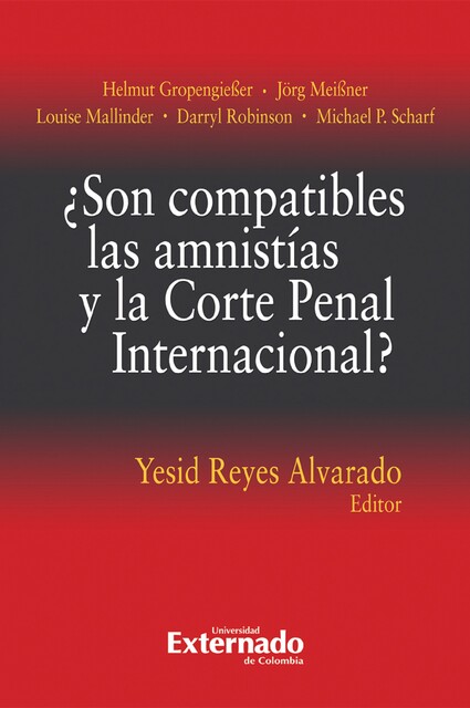 Son compatibles las amnistías y la Corte Penal Internacional, Darryl Robinson, Helmut Gropengießer, Jörg Meißner, Louise Mallinder, Michael P. Scharf