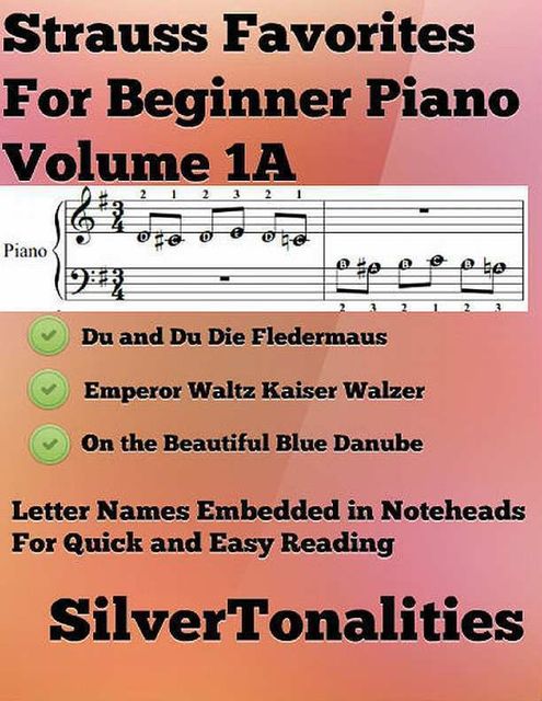 On the Beautiful Blue Danube Beginner Piano Sheet Music, Johann Strauss