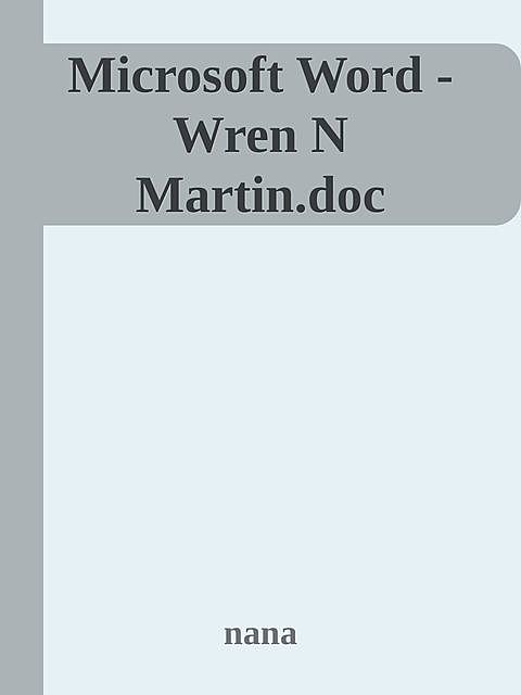 Microsoft Word – Wren N Martin.doc, Nana