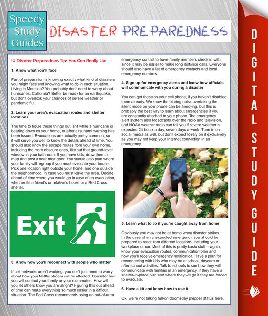 Disaster Preparedness (Speedy Study Guides), MDK Publishing