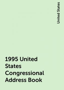 1995 United States Congressional Address Book, United States