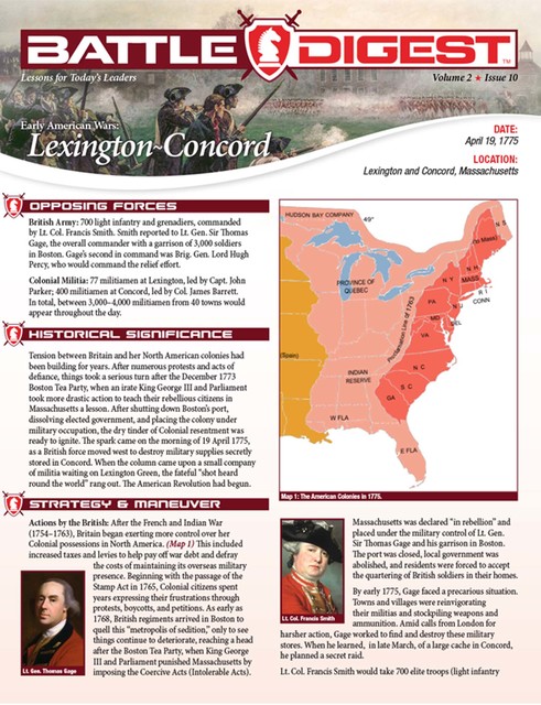 Battle Digest: Lexington-Concord, Christopher J. Petty