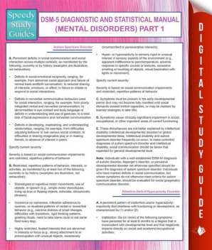 DSM-5 Diagnostic and Statistical Manual (Mental Disorders) Part 1, Speedy Publishing