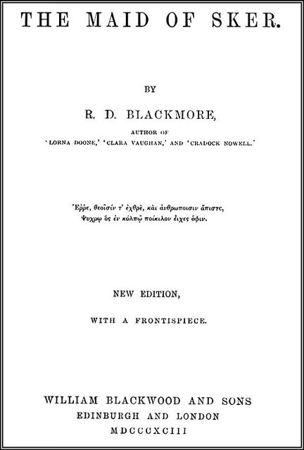 The Maid of Sker, R.D.Blackmore