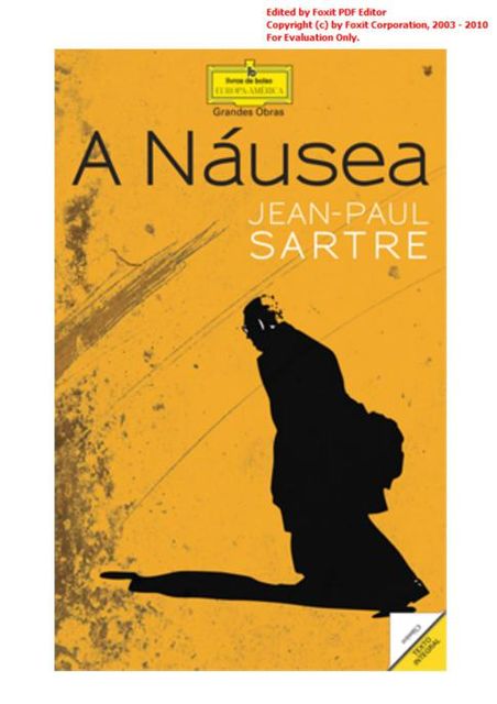 A Náusea, Jean-Paul Sartre