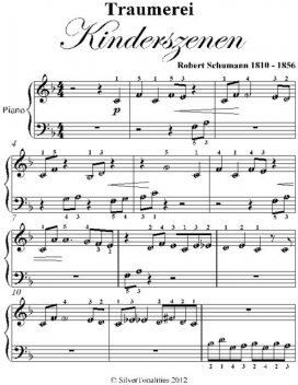 Traumerei Kinderszenen Beginner Piano Sheet Music, Robert Schumann