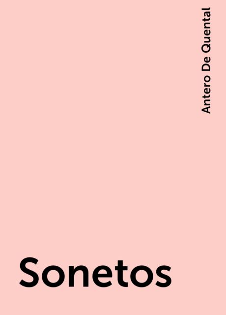 Sonetos, Antero De Quental