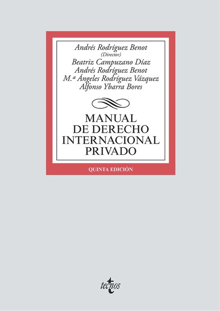 Manual de Derecho Internacional privado, Andrés Rodríguez Benot